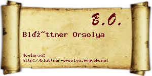 Blüttner Orsolya névjegykártya